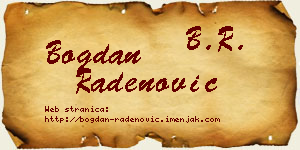 Bogdan Radenović vizit kartica
